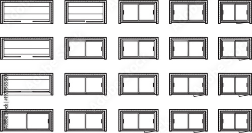 A comprehensive illustration of diverse shipping container designs, meticulously arranged against a clean backdrop, each one offering a unique perspective of cargo transport.