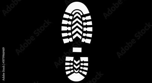 Boot print silhouette