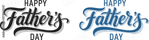 Happy fathers day typography celebrating dad with stylish lettering designs for a special occasion