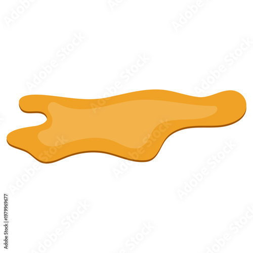 Golden honey puddle vector illustration