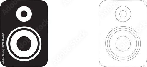 Audio Speaker vector icon.
