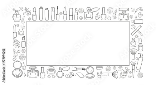 Collection of beauty and makeup products.