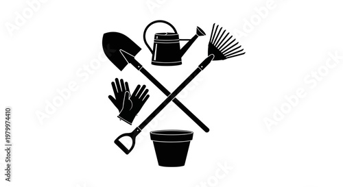 Professional Garden Care Tools and Agriculture Maintenance Equipment Set - High Quality Adobe Illustrator Vector