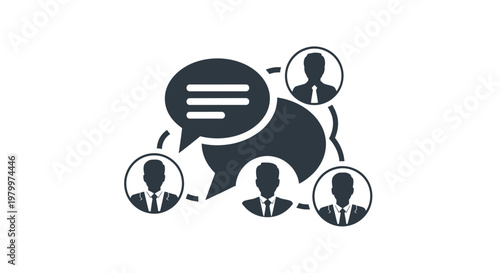 Group of business people communicating.