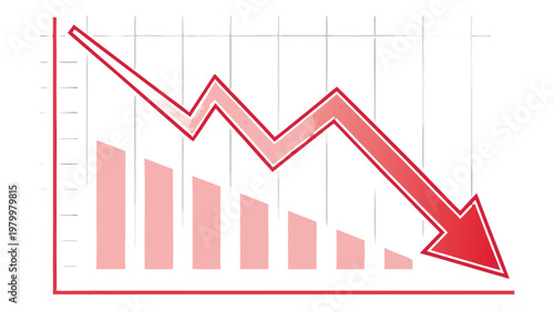 Stock Market Crash Financial Chart – Modern Business Crisis Pure Vector