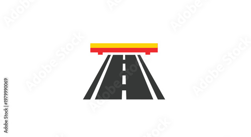 Road with white lines ahead.