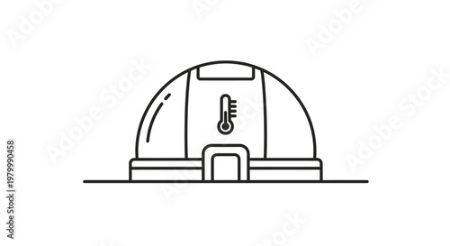 Simple line drawing of a thermometer.