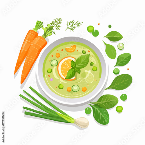 Frühlingssuppe mit Gemüse