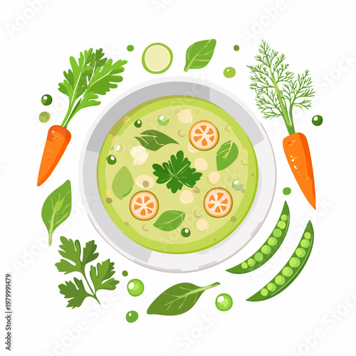 Frühlingssuppe mit Gemüse