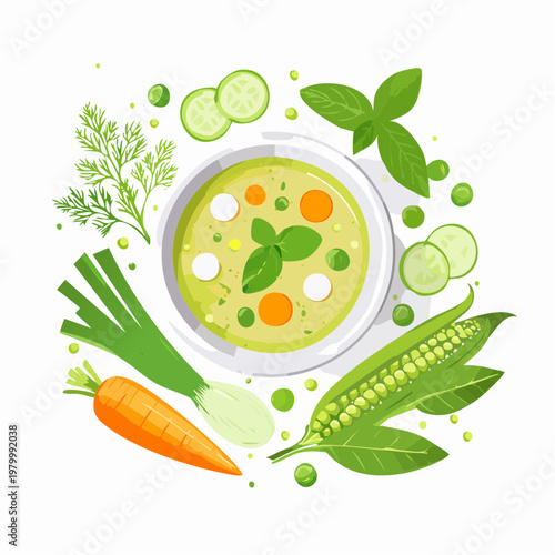 Frühlingssuppe mit Gemüse