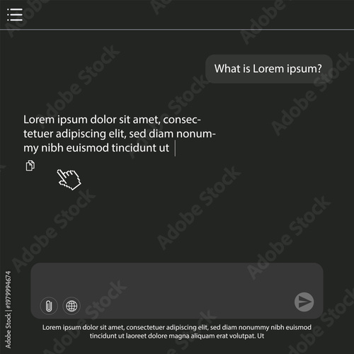 Chatgpt and gemini AI chatbot interface with conversation layout, message bubbles, and user input design. Deepseek Website and mobile app layout for virtual assistant and AI-powered chat. OpenAI