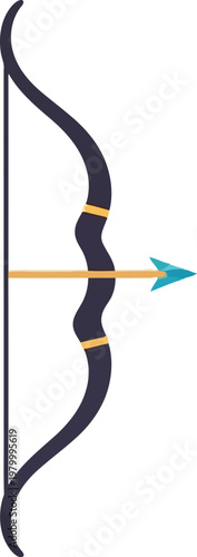 Archery bow with arrow equipment.