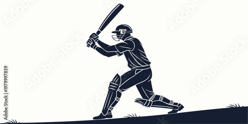 Cricket batsman preparing for a defensive shot in a match with cricket bat cricket game cricket sport cricket player ball game summer sport cricket gear outdoor sport team sport