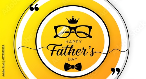 Obraz na płótnie Festive father's day illustration glasses bow tie and royal crown design
