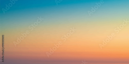 A beautiful orange and red sunset sky reflects over the sea with abstract cloud textures and vibrant summer sunlight at dusk