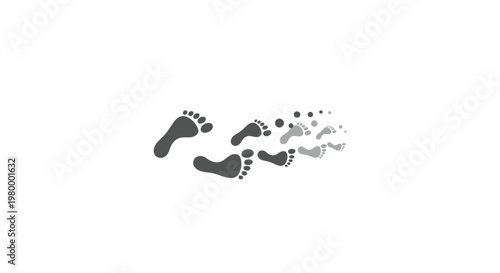 Footprints in the sand disappearing.