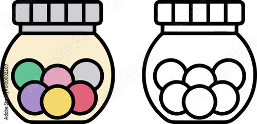 Candy Jar Sweet Colorful Treat