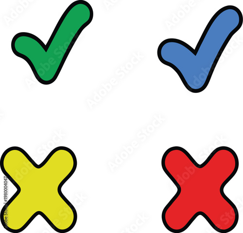 Check and Cross Marks – Correctness Symbols