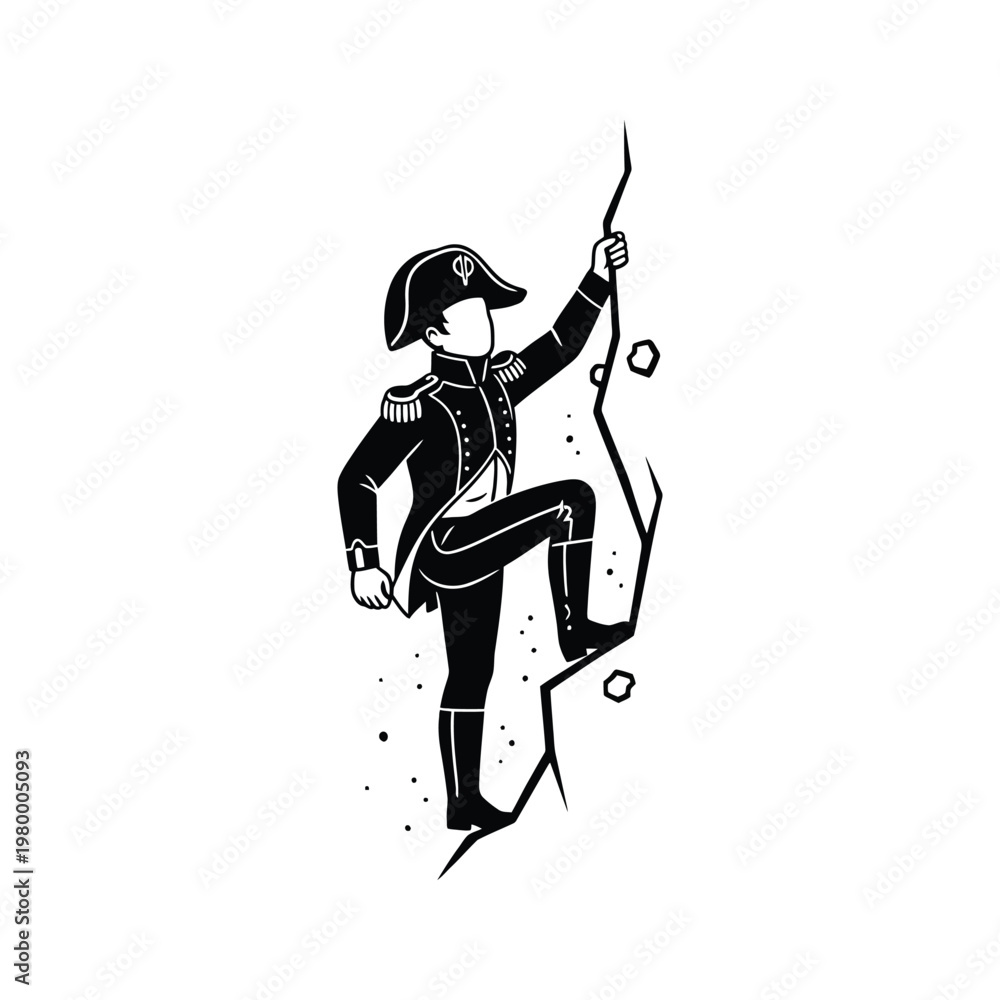 Fototapeta premium Historical military officer conducting a sword exercise
