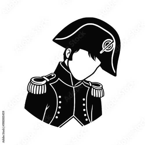 Historical illustration of a naval officer in traditional uniform