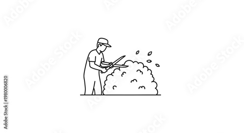 Cuadro en lienzo Man working with large pile coins.