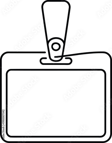 Empty plastic identity card holder with a metal clip for staff badges and conference event access