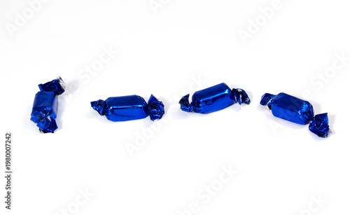 Blue Foil Wrapped Dark Chocolate Candy