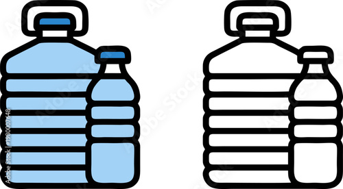 Water Gallon Container Large Bottle Storage Icon Vector Illustration