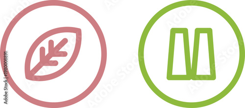 Natural leaf symbol and industrial factory smokestack icon representing environmental conservation and pollution monitoring progress together