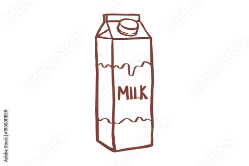 Hand drawn milk carton Design