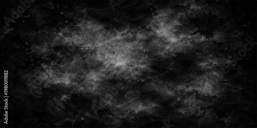 An abstract black and white smoke texture swirls like a dark storm cloud against a moonlit night sky backdrop