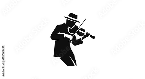 Photography Man Playing Violin in Suit.