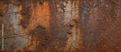 Textura de metal escuro enferrujado, fundo grunge abstrato com corrosão e arranhões

