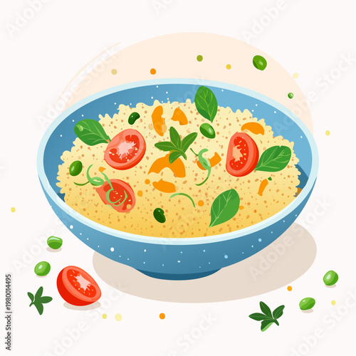 Couscous mit Gemüse und Kräutern