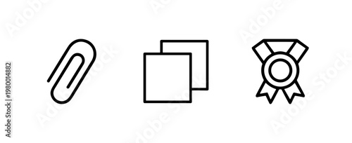 Minimalist web interface outline icon set for digital application design