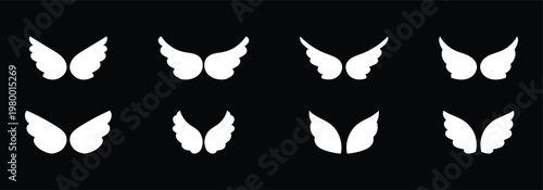 Quadro su tela Wings icons set
