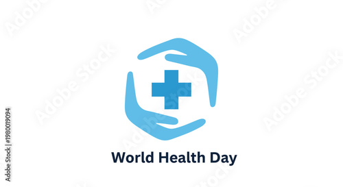 World Health Day medical logo symbol.