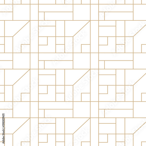 Minimalistic geometric ornamental pattern. Elegant outline creative luxury background. Monochrome endless unusual beige print