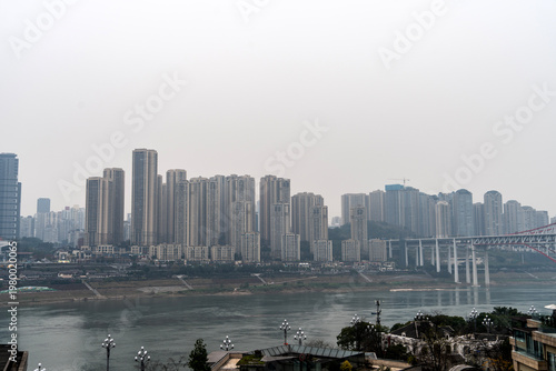 Riverside view of Chongqing Danzishi Old Street is a pleasant place to walk and enjoy a different view of Chongqing. China.