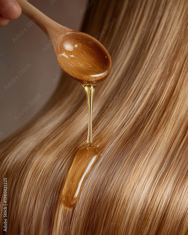 custom made wallpaper toronto digitalElegant hair care scene with golden hair oil and smooth hair gently applied to long