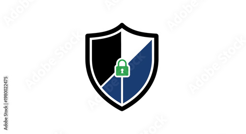Shield with lock symbol protection.