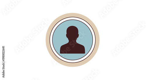 Silhouette of a human profile icon.