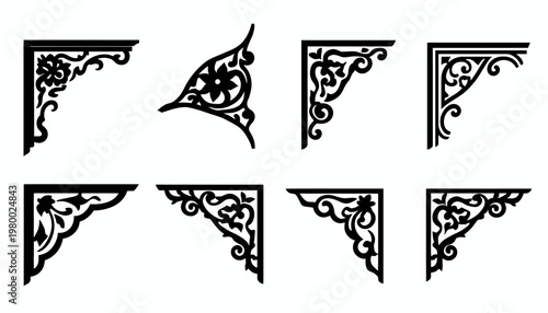 Elegant ornamental corner borders and vintage frame elements.