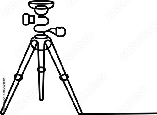 Portable adjustable metal tripod stand for professional camera stability and outdoor photography or video production equipment