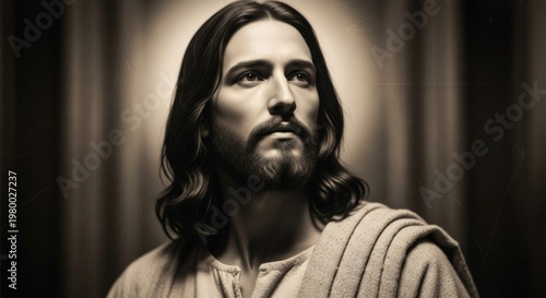 Portrait of Jesus Christ with Divine Light