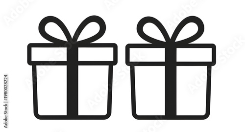 gift design illustration, box design illustration, present design illustration, ribbon design illustration, bow design illustration, package design illustration, parcel design illustration, surprise d