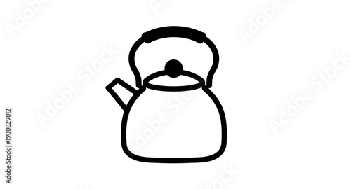 tea kettle, kettle icon, teapot icon, tea icon, hot drink, kitchen utensil, cooking pot, boiling water, steam kettle, kettle outline, line icon, outline icon, simple icon, minimal icon, flat icon, vec