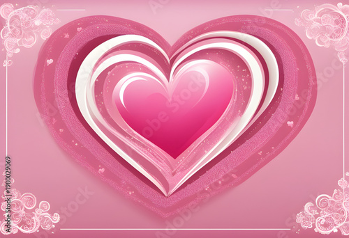 pink, heart, love, symbol, icon, romantic, valentine, shape, design, element, cute, soft, pastel, isolated, white, background, lovely