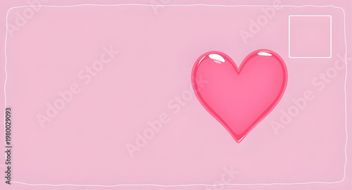 pink, heart, love, symbol, icon, romantic, valentine, shape, design, element, cute, soft, pastel, isolated, white, background, lovely