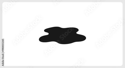 Black Ink Blot on White Paper.